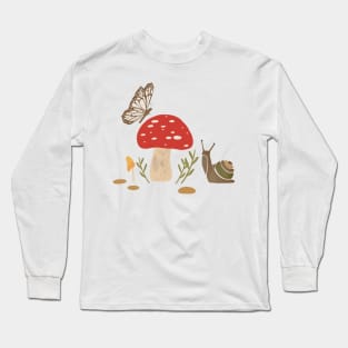 Goblincore Snail meets butterfly Long Sleeve T-Shirt